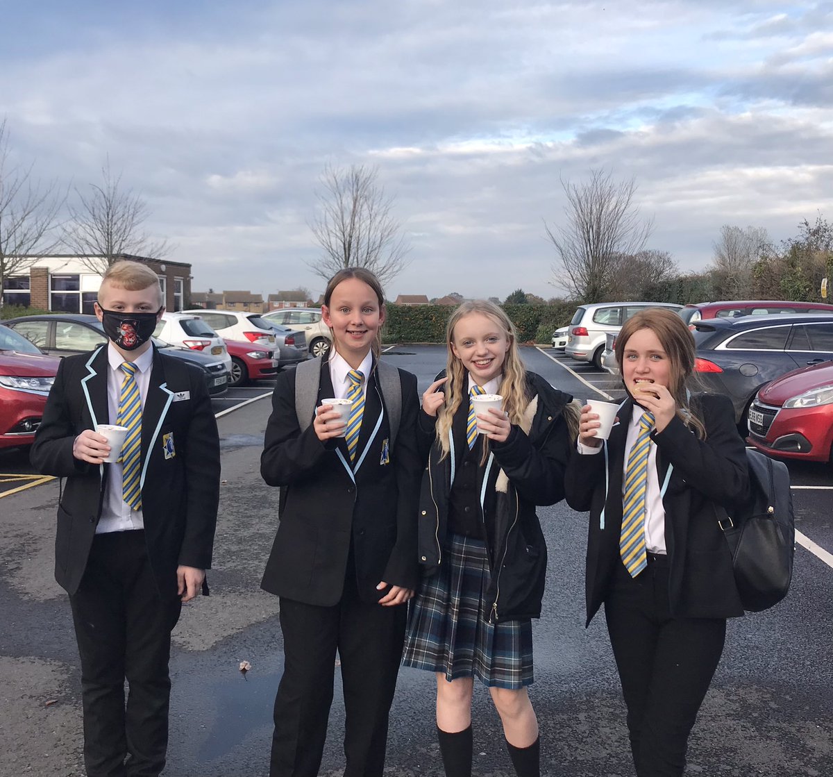 7RHU enjoying their hot chocolate and biscuits for the best attendance online during our virtual learning #remarkable #bethebestversionofyou