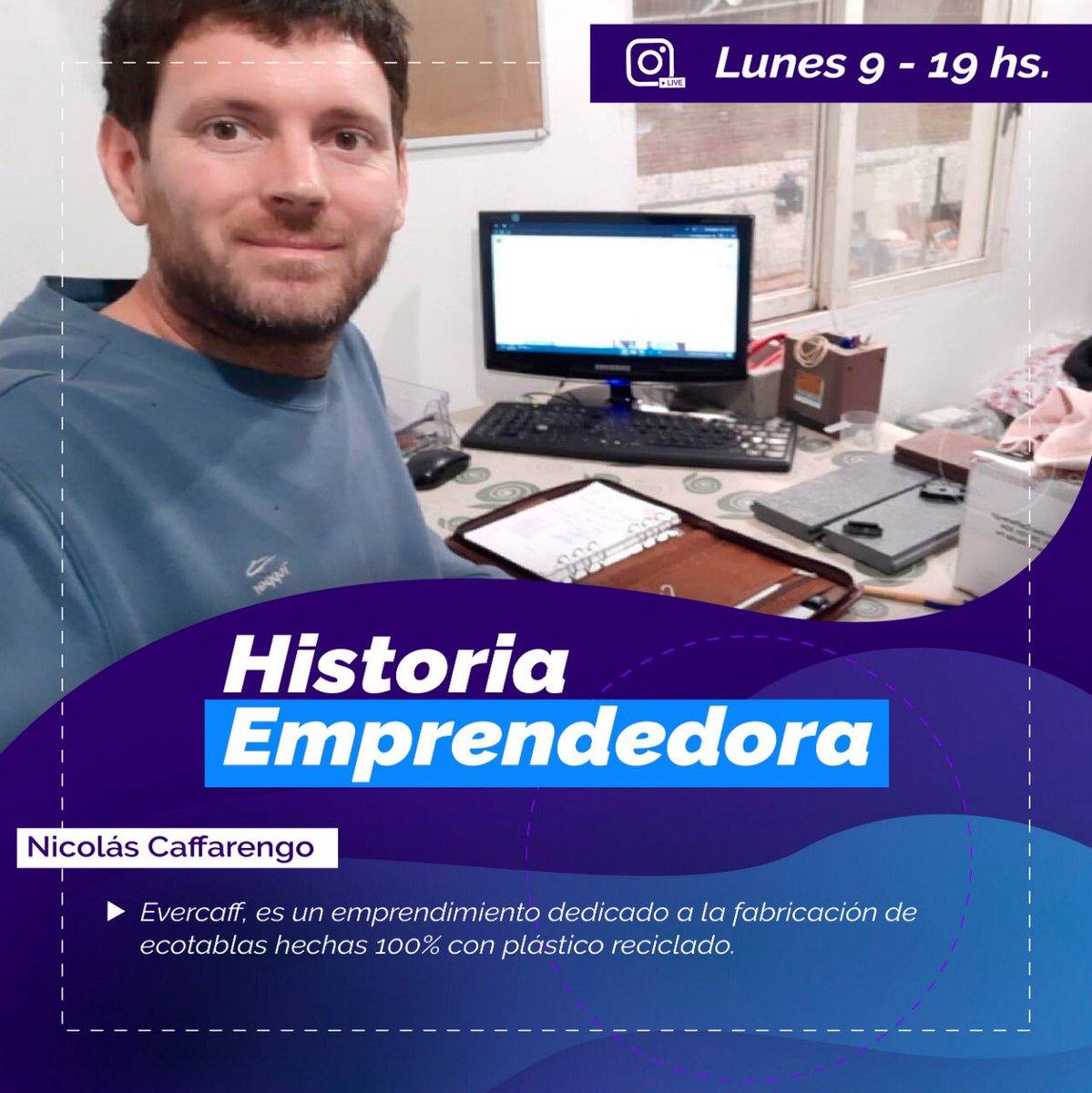 aipe_rosario's tweet photo. ¿Cuánto sabes de Emprendimientos de Triple Impacto? Hoy recibimos a Nicolás Caffarengo, creador de Evercaff un emprendimiento dedicado a la fabricación de ecotablas.
➡️Sumate hoy a las 19 hs en nuestro Instagram Live para conocer.
¡No te la podes perder! 🙌🏻
#ConectateAlClub https://t.co/6K34Wq8fIj