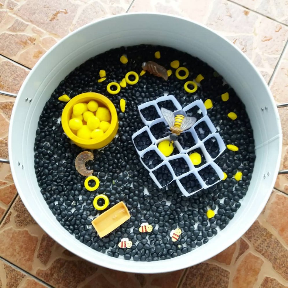 RaisoActive's tweet photo. Activity of the day - sensory play tray showing life cycle of Bee 🐝
By @ziyadiskandar9

#sensoryplay #montessoriathome #playtray #playtrayideas #playathome #kidscrafts #earlylearning #Homeschooling #kidsactivities #funlearning #raisoactive #Kindergarten #earlyyears #preschool https://t.co/FaOFpQHZou