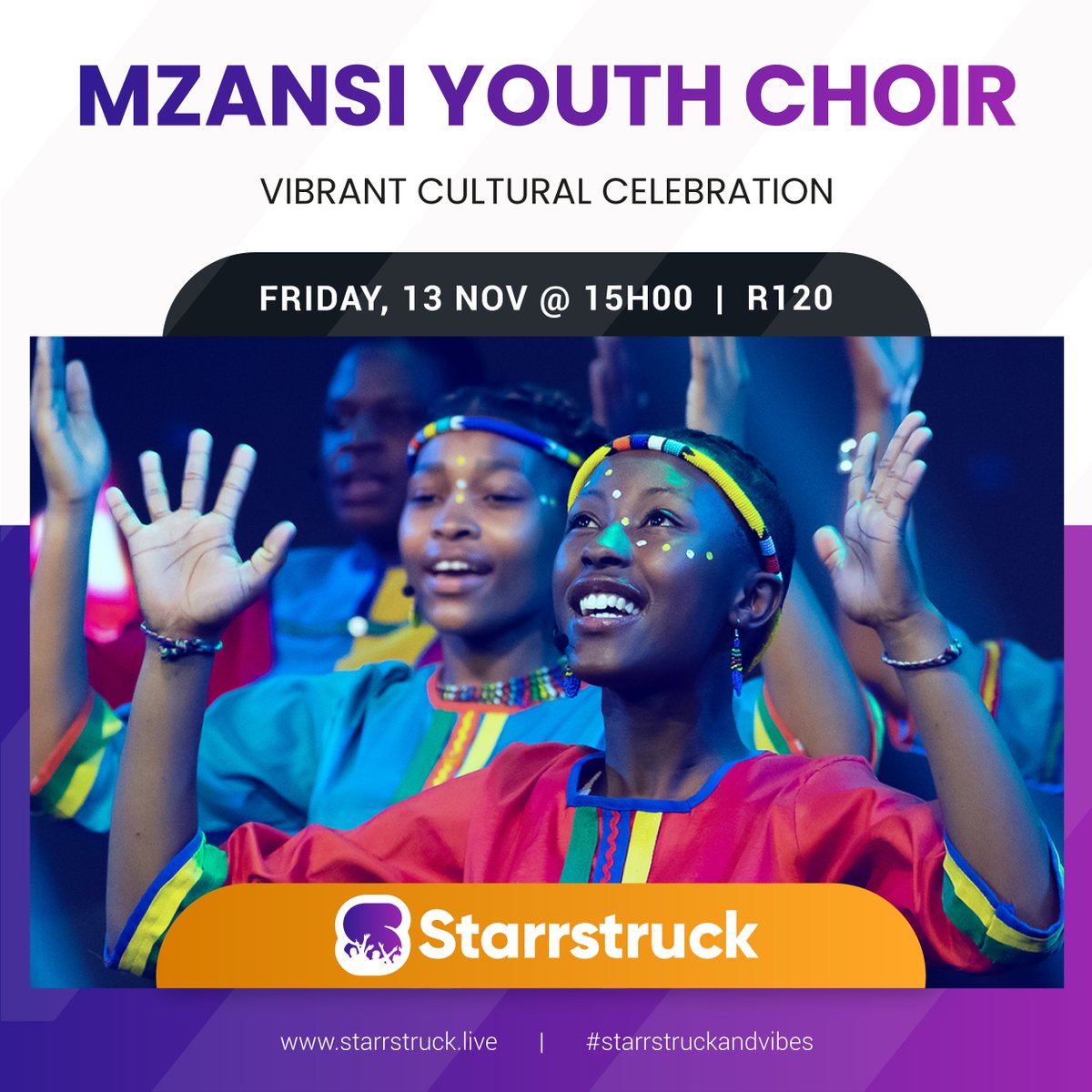StarrstruckSA's tweet photo. If your vibe is spiritual upliftment, then get your ticket to @MYCSoweto performance on https://t.co/pqcfUoy2Lg
#starrstruck #Starrstruckandvibes #GoldenCircleMoments #Vibes #WeekendPass #starrtime https://t.co/VbVKVDigEl