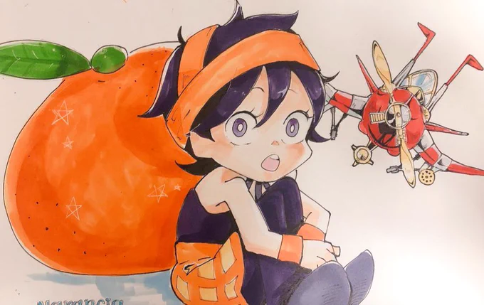 大昔に描いたアナログのデフォルメナランチャ#jjba #ジョジョ 