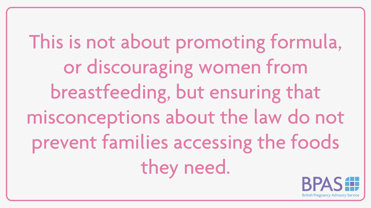 This is not about promoting formula, or discouraging breastfeeding. This is about ensuring families are able to access suitable food for their child. @feedukorg  https://www.thetimes.co.uk/article/food-banks-ban-on-formula-leaves-babies-to-go-hungry-tcghd25gm