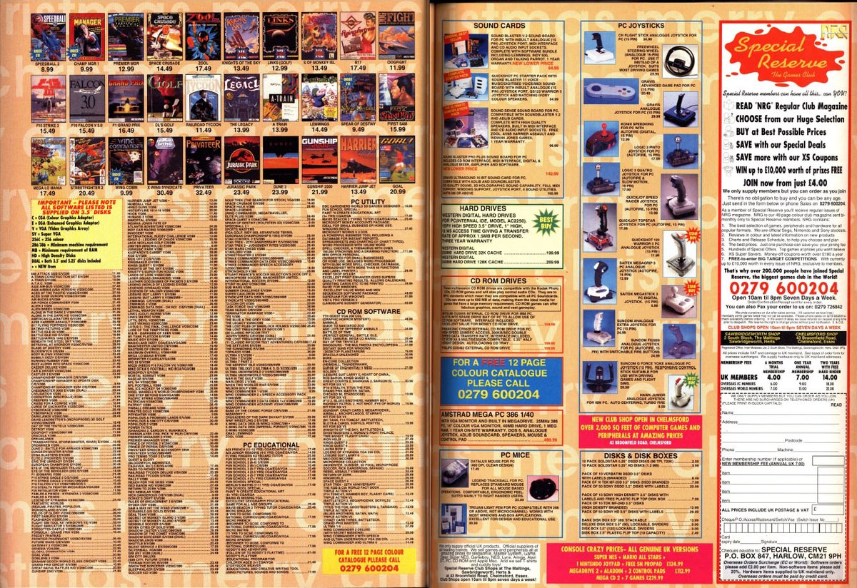 rexthedogge's tweet photo. Some random #ads from #pczone, Some Hit Squad, Sinclair Direct you could buy PC games from Sir Clive Sinclair, Special Reserve was in every mag back in the #90s and Tornado

#retrogaming #retrogames #zxspectrum #sinclair #retrogamer #pcgames #pcgamer #pcgaming #computers https://t.co/sOipjRcunS