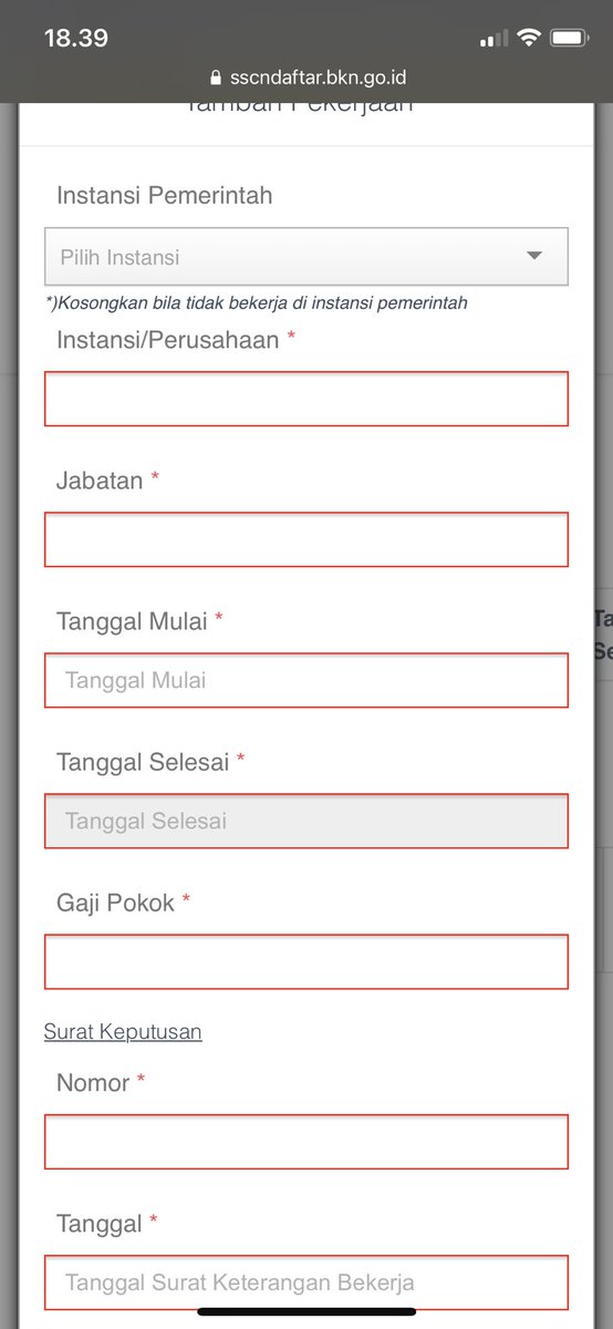 belonx's tweet photo. @BKNgoid pada kolom tanggal selesai ditulis tanggal brp ya kak? Jika diterima pns di tmpat yang sama dengan tempat kerja sebelumnya? https://t.co/uG9euazPNm