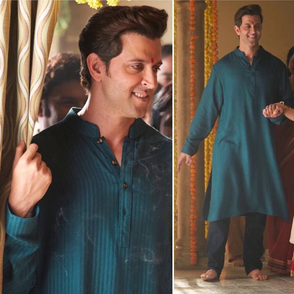 9. If minimalism and simplicity is your mantra and also you wish to hide that flab you've gained during the lockdown, go for a plain khadi/cotton kurta with your favourite black/blue denims  #HrithikRoshan