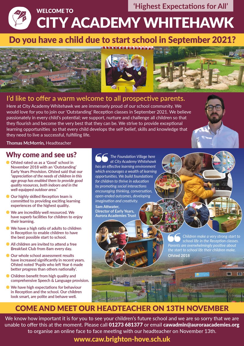 Looking for a Reception place for September 2021? Please see our advertisement and get in touch for more information.