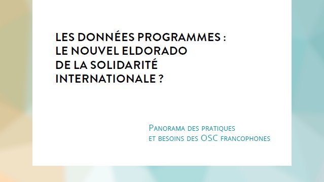 Lisa_chapote's tweet photo. Lundi prochain je faciliterai un échange autour des résultats de l'étude de @assocCartONG sur les données programmes - venez faire le point sur le sujet ! Inscriptions ici : https://t.co/Tq8B215oVX @GroupeURD https://t.co/yFobdRwnLf