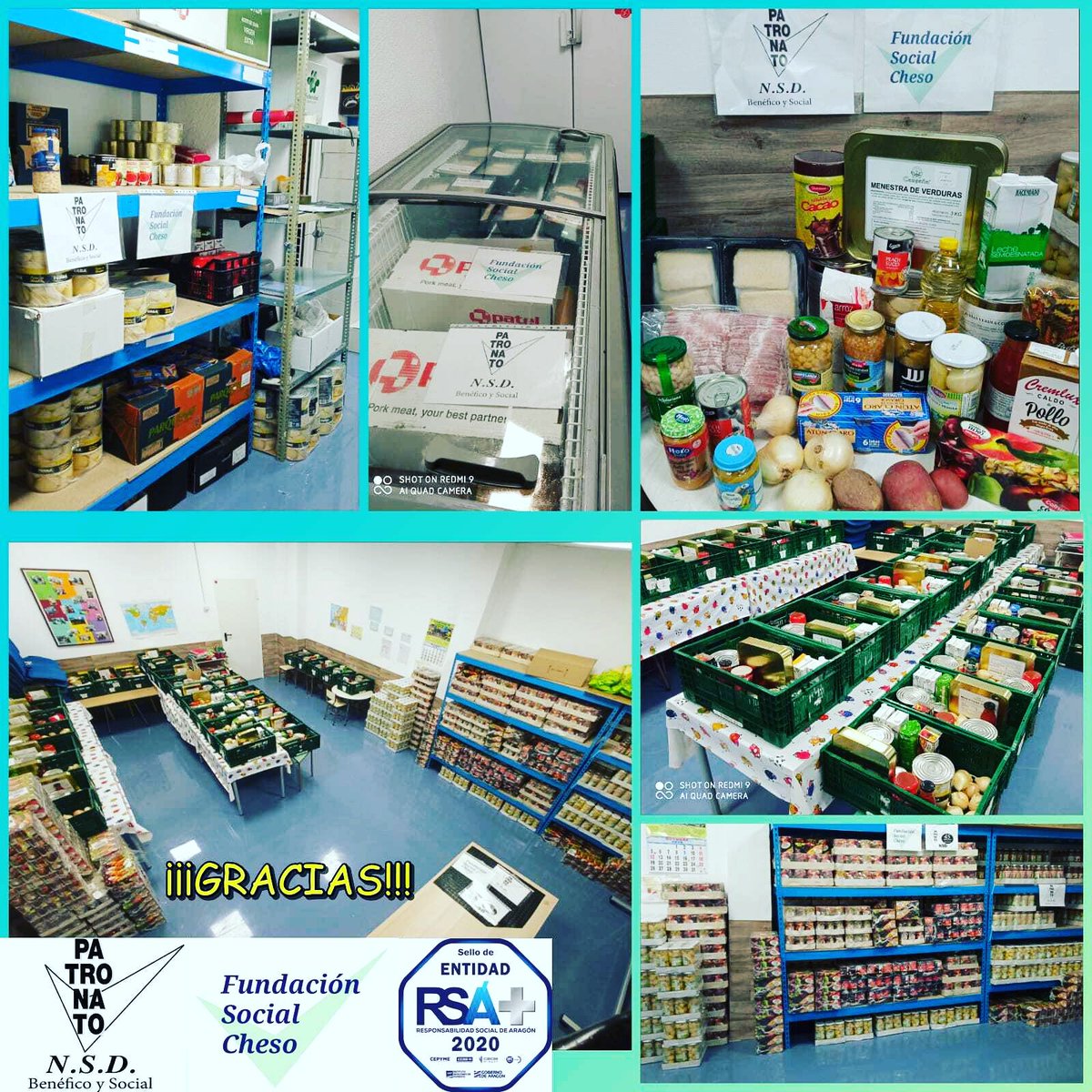 patronato_nsd's tweet photo. 🥰 Gracias a tod@s por vuestra ayuda y vuestro cariño. A l@s, que nos donais economía, tiempo o/y alimentos... ¡¡¡MUCHAS GRACIAS!!! en nombre de todas esas familias. 👨‍👩‍👧👩‍👦👨‍👦💖

#bancoalimentos #barrioSanJosé #Zaragoza #alimentos #donación #voluntariado Fundación Social Cheso https://t.co/6O5zu0zH2g