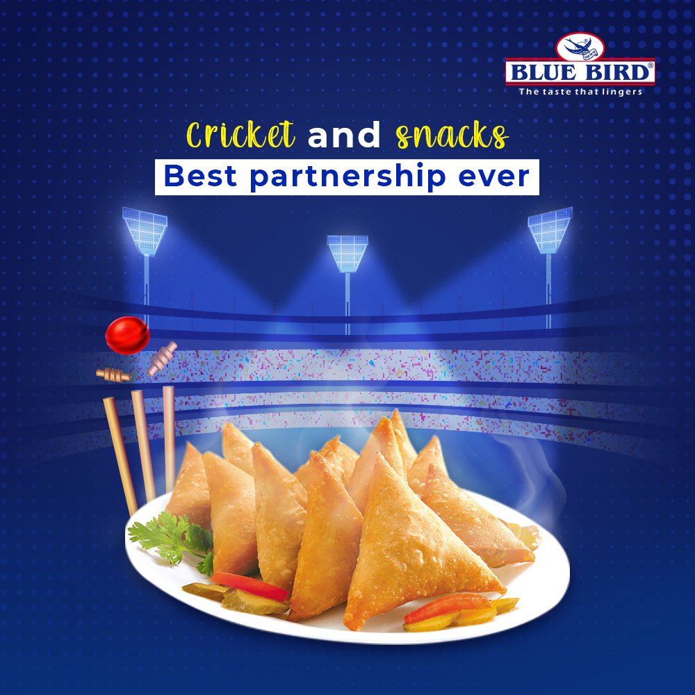 BlueBirdFoodsIN's tweet photo. Make every match memorable with delicious, lip-smacking snacks from Bluebird.

#snacks #delicious #match #cricket #cricketfever #IPL #IPL2020 https://t.co/L6637hK9J9
