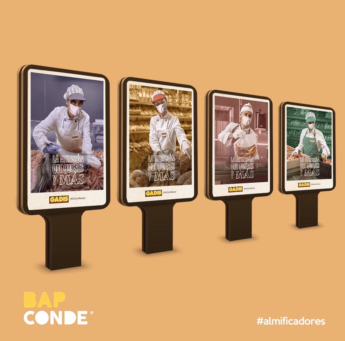 BAP_Conde's tweet photo. En nuestra última campaña para @gadis hablamos de atención, servicio... 👨‍💼👨‍🌾👩‍🍳👩‍💼 y de los cientos de profesionales que trabajan en Gadis día a día para darnos sieeeempre lo mejor 😎😎

#gadis #supermercados #enconfianza #creative #almificadores #bapconde https://t.co/3rbYmljtfi