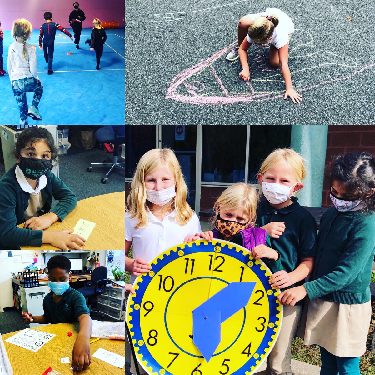 RadcliffeCreek's tweet photo. Karate! Mathematics on the blacktop! Orton Gillingham reading! The Beluga Pod is a busy bunch everyday!  #radcliffecreekschool #radcliffeway #handsonlearning https://t.co/FO9ironXvK