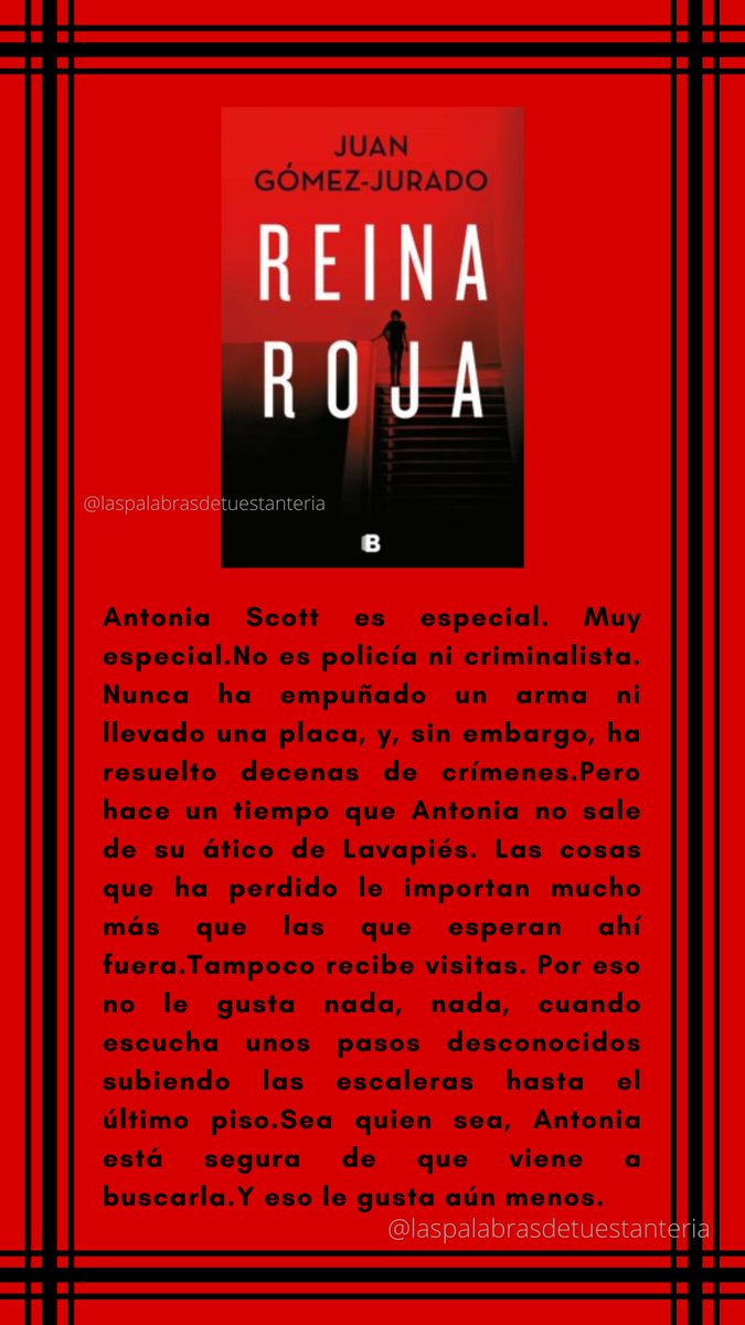 LPDTEblog's tweet photo. Aquí os traigo la recomendación del día... 🥁🥁🥁🥁🥁  REINA ROJA, de @JuanGomezJurado 
¿Lo habéis leído ya?, ¡Yo estoy deseando hacerlo, tiene muy buena pinta! https://t.co/KKBxYkkiMk
