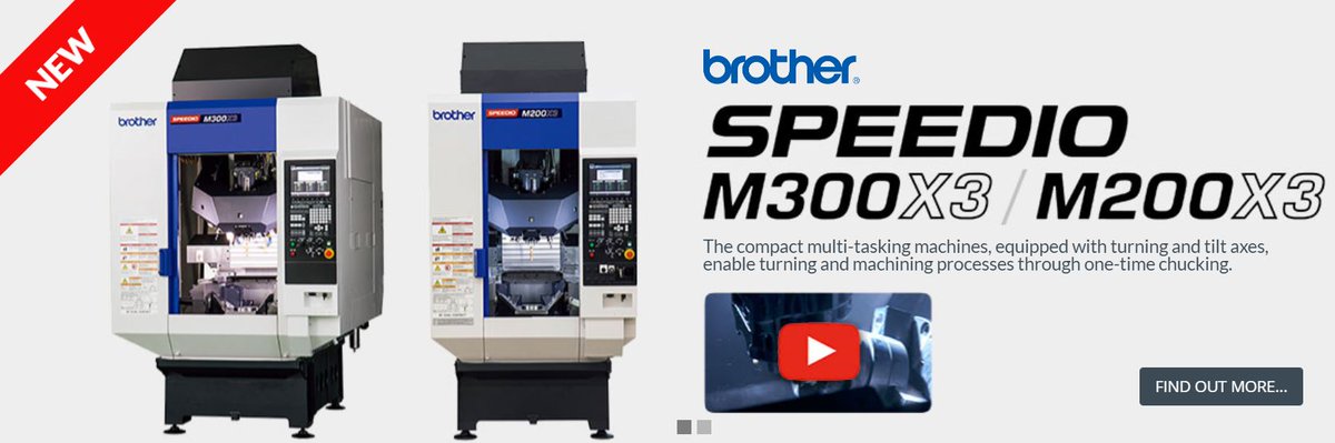 wmtcnc's tweet photo. Compact and highly productive the Brother Multi-Tasking MX Series combine 5-Axis capabilities and Turning function in a single set-up with Brother's unsurpassed speed
Contact @wmtcnc to see the new M300X3 version in action
#5axismachining #speedio #nothingfaster #millturn https://t.co/dBLYFKkLWU