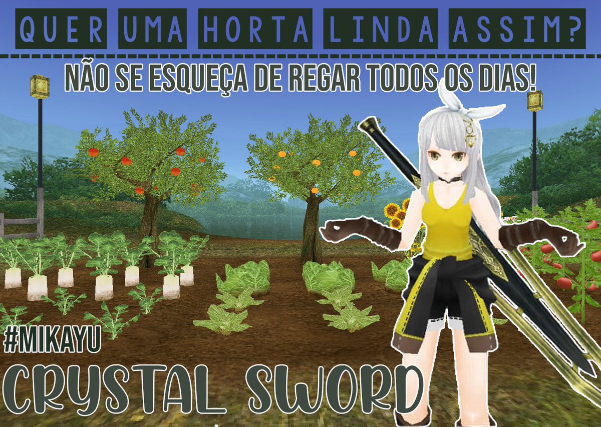 _CrystalSword's tweet photo. Bora molhar as planta povo😎 #horta #plantacao #fazendafeliz #toramonline #crystalsword #hortolandia #food https://t.co/HE5yhOD1xL