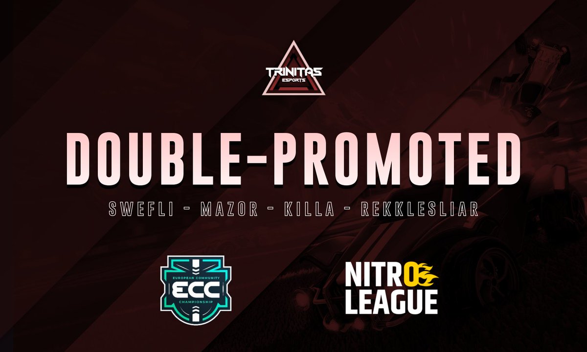 TrinitasEsports's tweet photo. Good News Alert!
Während sich die Jungs von #TRTRemix in den Playoffs der @EUCCgg #ECC7 mit dem 2. Platz den Aufstieg in die Champions Conference sicherten, blieben sie in der @NitroLeagueRL mit 7-0 unbesiegt und spielen nächste Season in Division 3. Glückwunsch!
#GOTRT🔺 https://t.co/UVVnpyveNZ