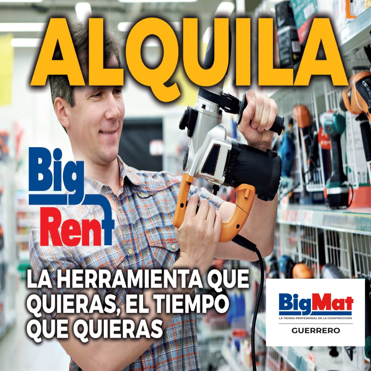 BigMatGuerrero's tweet photo. Tenemos a tu disposición desde #radiales a martillos eléctricos, pasado por #cortadoras, #tronzadoras, #elevadores, #hormigoneras...

El alquiler te permitirá acceso a #herramientas en perfecto estado y revisadas, sin necesidad de hacer un desembolso que encarezca tu reforma. 👍 https://t.co/E6XG2bhKSu