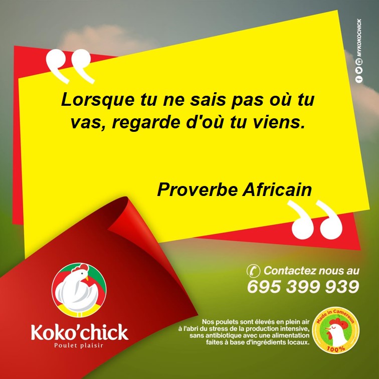 Lorsque tu ne sais pas où tu vas, regarde d'où tu viens.

Proverbe Africain. 

#kokoChick
#PouletPlaisir