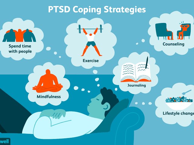 Bustmoseven's tweet photo. What in the PTSD is going on ? What’s going on,  is that your friend/co-worker/Parent is dealing with Post Traumatic Stress he/she is not talking about. The plot is thicker than just showing them coping strategies . https://t.co/LkHawTz0Tw