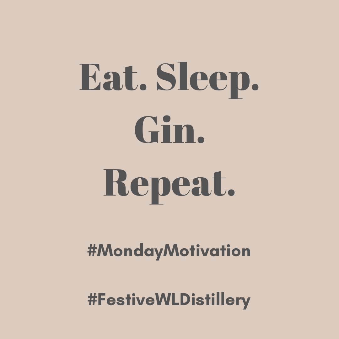WLDistillery's tweet photo. #mondaymotivation
Eat. Sleep. Gin. Repeat.
Just 3 days to go!
#FestiveWLDistillery

#ginandtonic #newproduct #perfectgifts #supportsmallbusiness #ginspiration #ginstagram https://t.co/g4wPkGeoOP