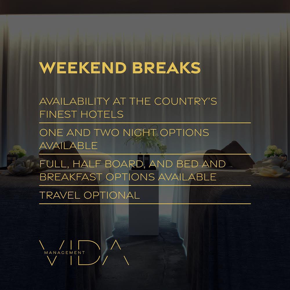 Treat yourself and a loved one to a relaxing break at one of the amazing hotels we have affiliations with. 

Get in touch with us and we’ll put together the perfect package tailored for you.

 #weekendbreaks #location #wintersun #vacation #luxury #concierge #getaways