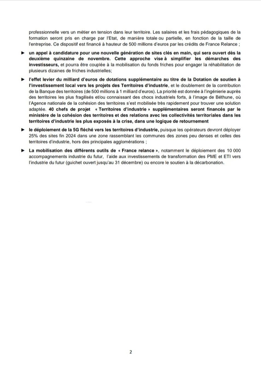 AgnesRunacher's tweet photo. #FranceRelance | Lancé il y a 2 mois, le Fonds d'accélération des investissements industriels dans les territoires est une réussite :
🔶 1,5 Md€ d'investissements productifs
🔶 7 000 emplois créés à terme
🔶 Une dotation renforcée par anticipation des crédits 2021 https://t.co/ocLQS6sbA5