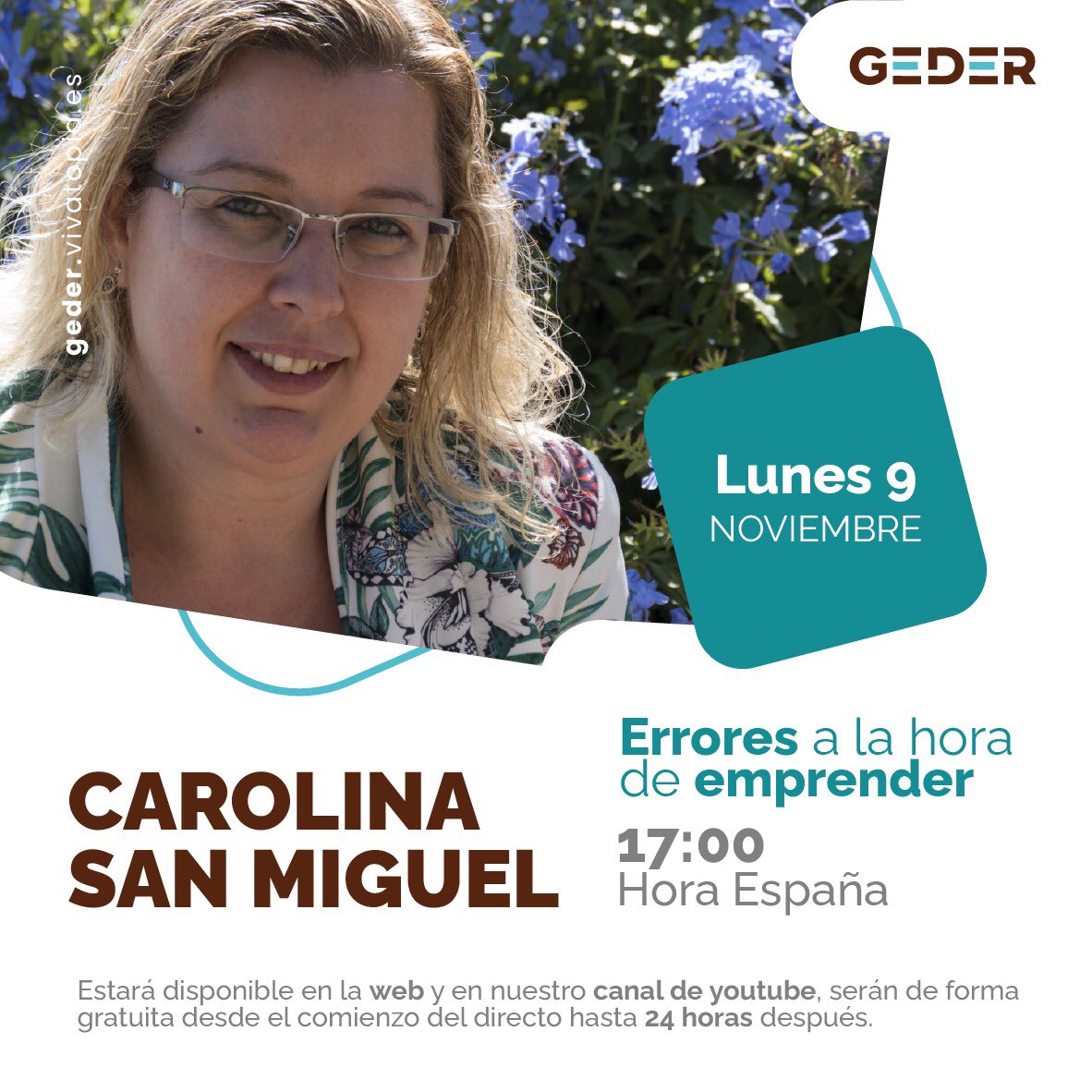 Hoy comenzamos #Geder el Gran evento de emprendimiento rural

Contaremos con cerca de 30 ponentes muy Top.
Inscríbete aquí 
lnkd.in/d72AhdY
#emprendedoresdigitales  #nuevasoportunidades #emprendedorrural #autonomorural