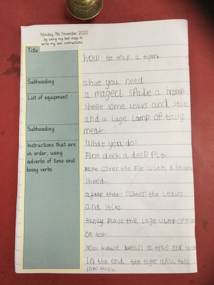 MrsMetcalf_WCP's tweet photo. I am so impressed with Momo and Malina’s writing today.  They used their @Talk4Writing text map to help them write instructions for how to trap a tiger and a banshee. @Year1_WCP @Year5_WCP_ @MissPickering83 https://t.co/p0U2pTpoXo