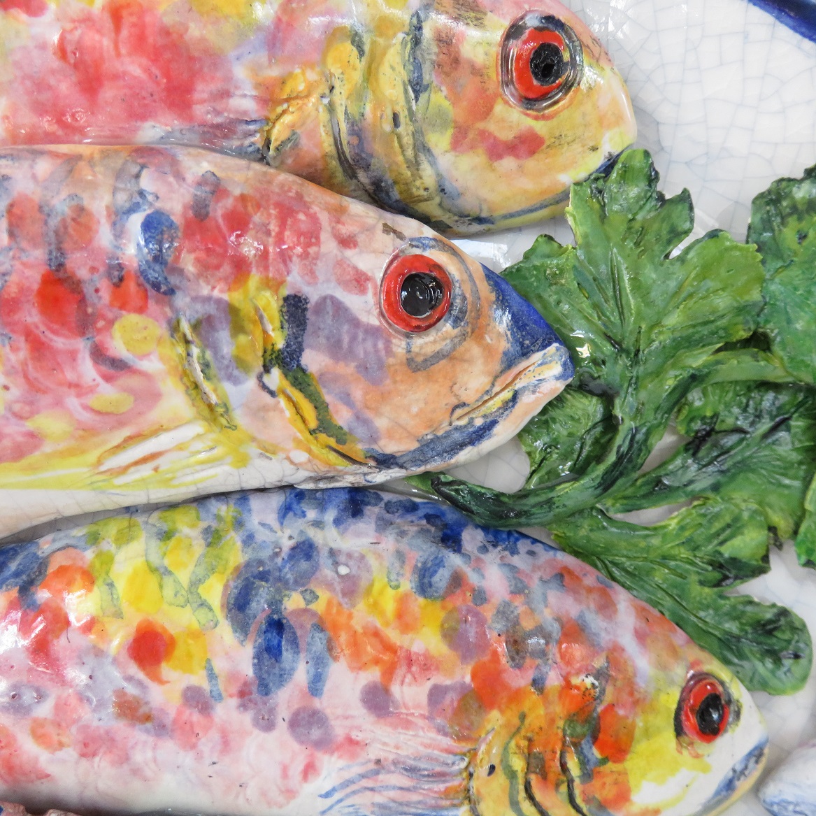 DTonnison's tweet photo. A close up of my mixed media ceramic &amp; reclaimed wood piece "Red Mullet Supper". Follow me on Instagram for more details: https://t.co/Z6kl9dlNdQ 

#ceramic #raku #beautifulart #handmade #wallart #mixedmedia #stilllife #redmullet https://t.co/ZhF7zltlpn
