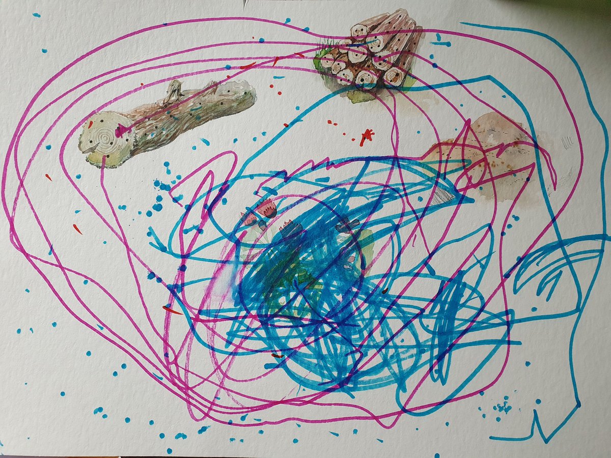 NowellMegan's tweet photo. Enhancing connectivity for pollinator habitats according to my 3 year old #futureecologist #NINAresearch #pollinators #ecosystemservices https://t.co/gGnYk6jCAm