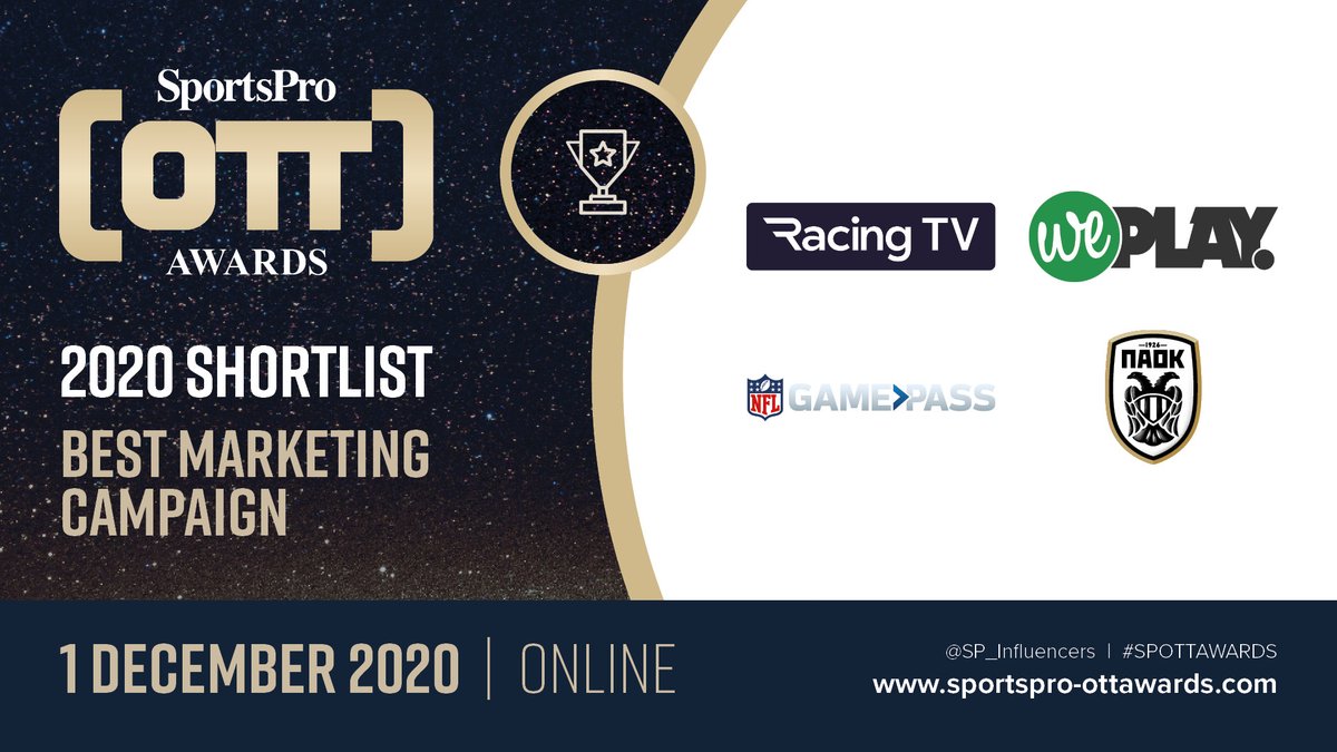Paok Fc On Twitter Huge News V 4 Paok Tv Is Shortlisted For Best Marketing Campaign In The Sports Ott Awards 2020 We Re Facing Nfl Racingtv Ufc Spottawards Https T Co Nr4jqbr4qt