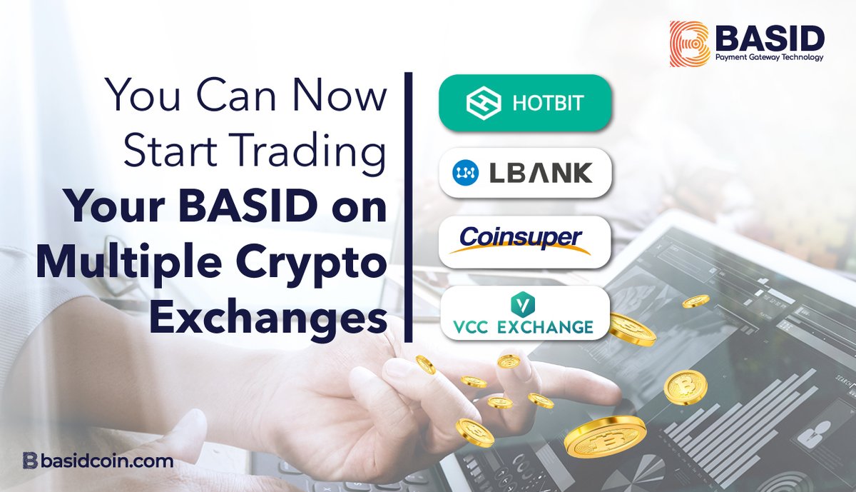 basidcoin's tweet photo. We are excited🤩 to inform you that #BASID coin is available on #Hotbit, #LBank, #Coinsuper, and #VCC #Crypto exchanges. More #Exchange platforms are yet to come!
Don't wait and start 📈trading now!
#BasidCoin #BASIDCommunity #Payments #Cryptocurrency #Support #Security #btc https://t.co/LEt3Em3veN