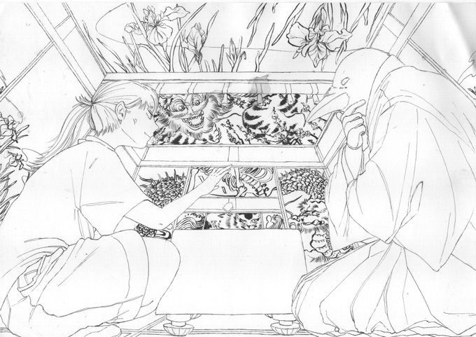 これは描こうと思っててなんか色々やってるうちに描き損ねた線画 
