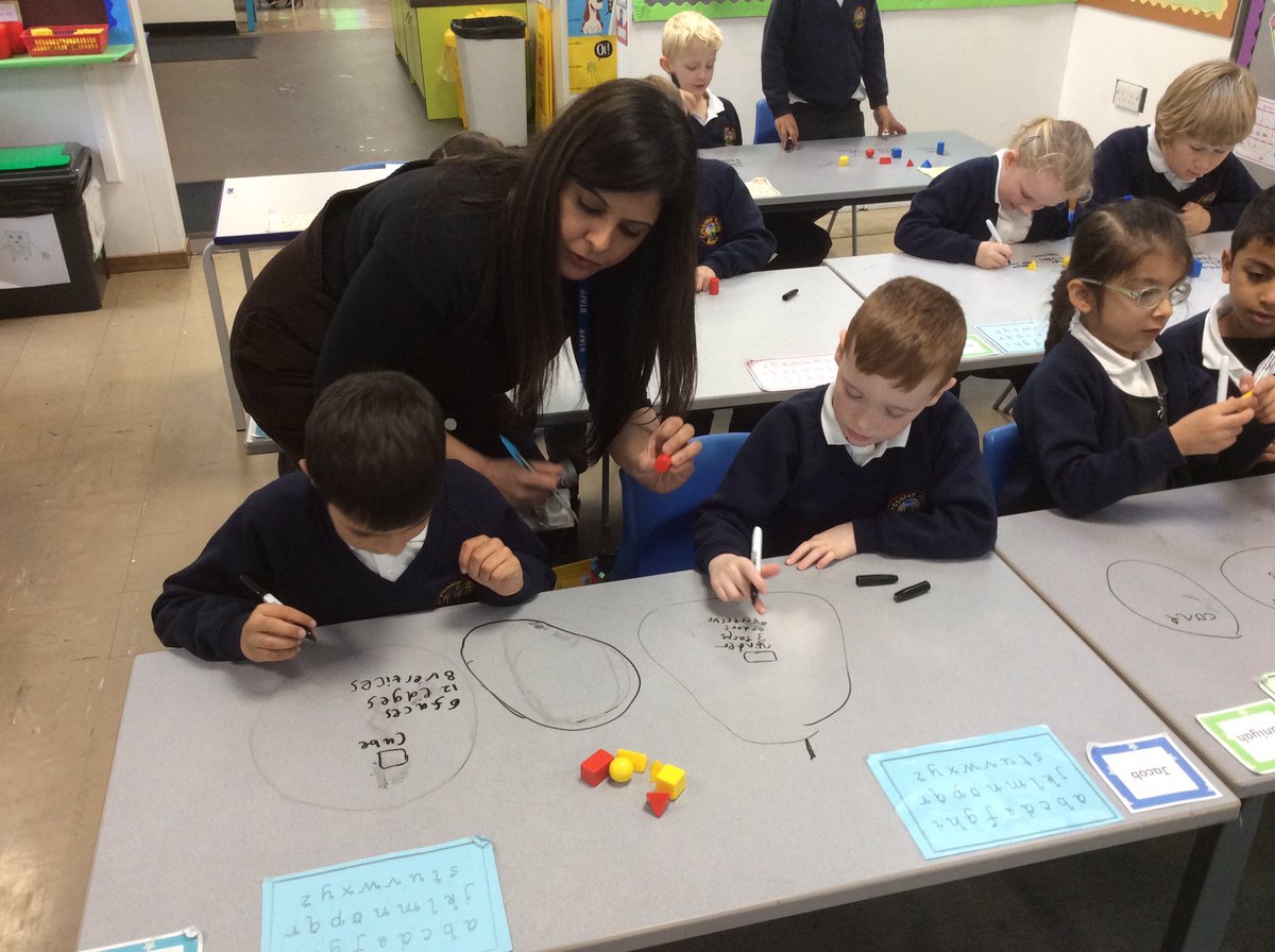 MrAdams333's tweet photo. Our first lesson on 3D shapes in Year 2 can only mean one thing: my cleaner’s not going to be happy! 🤣 #whiterosemaths #teachingbackwards https://t.co/6gKdx0CPXq
