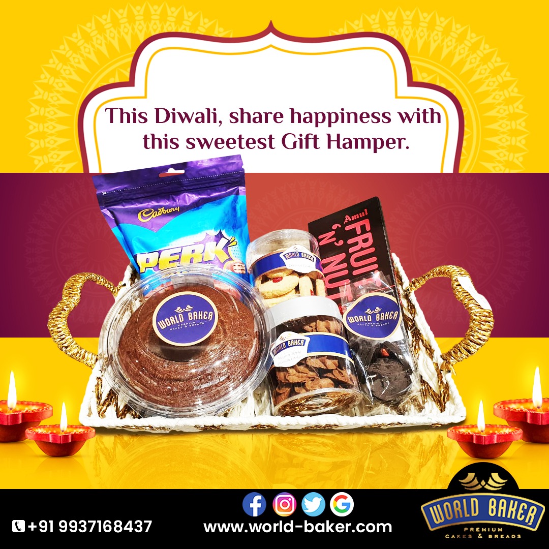 WorldBaker_'s tweet photo. Sharing hampers on Diwali is an old tradition that adds meaning to the commemoration. Give this tradition a touch of sweetness with the sweetest gift hamper from #WorldBaker.

#diwaligifthamper #gifthamper #diwaligiftbox #diwalisweet #diwalichocolatebox #celebration #PalHeights https://t.co/qesjvx59hC