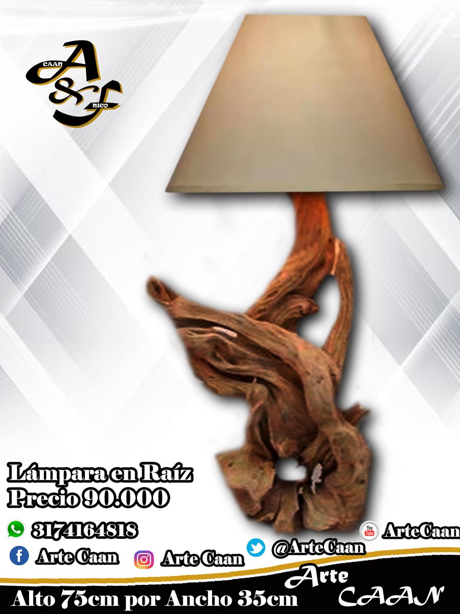sanchez8966's tweet photo. Vendo “Lámparas en Guadua, Bambú, Raíz y Madera”

Hermosas lámparas en Guadua, Bambú, Raíz y $40.000, colores personalizados, comunícate al número 3214273253 directamente con el fabricante Mauricio Sánchez de Arte Caan &amp; Foto Nico. https://t.co/rijjTM2U0S