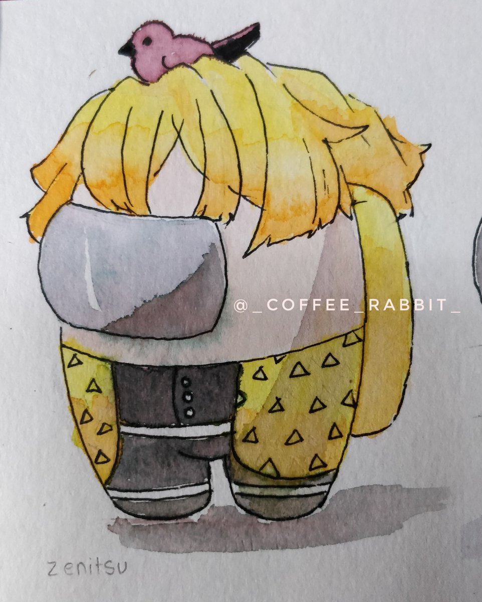 _coffee_rabbit_'s tweet photo. Zenitsu as among us charachter #amongusfanart #AmongUsGame #DemonSlayer #AnimeArt https://t.co/dCTWjo7hbK