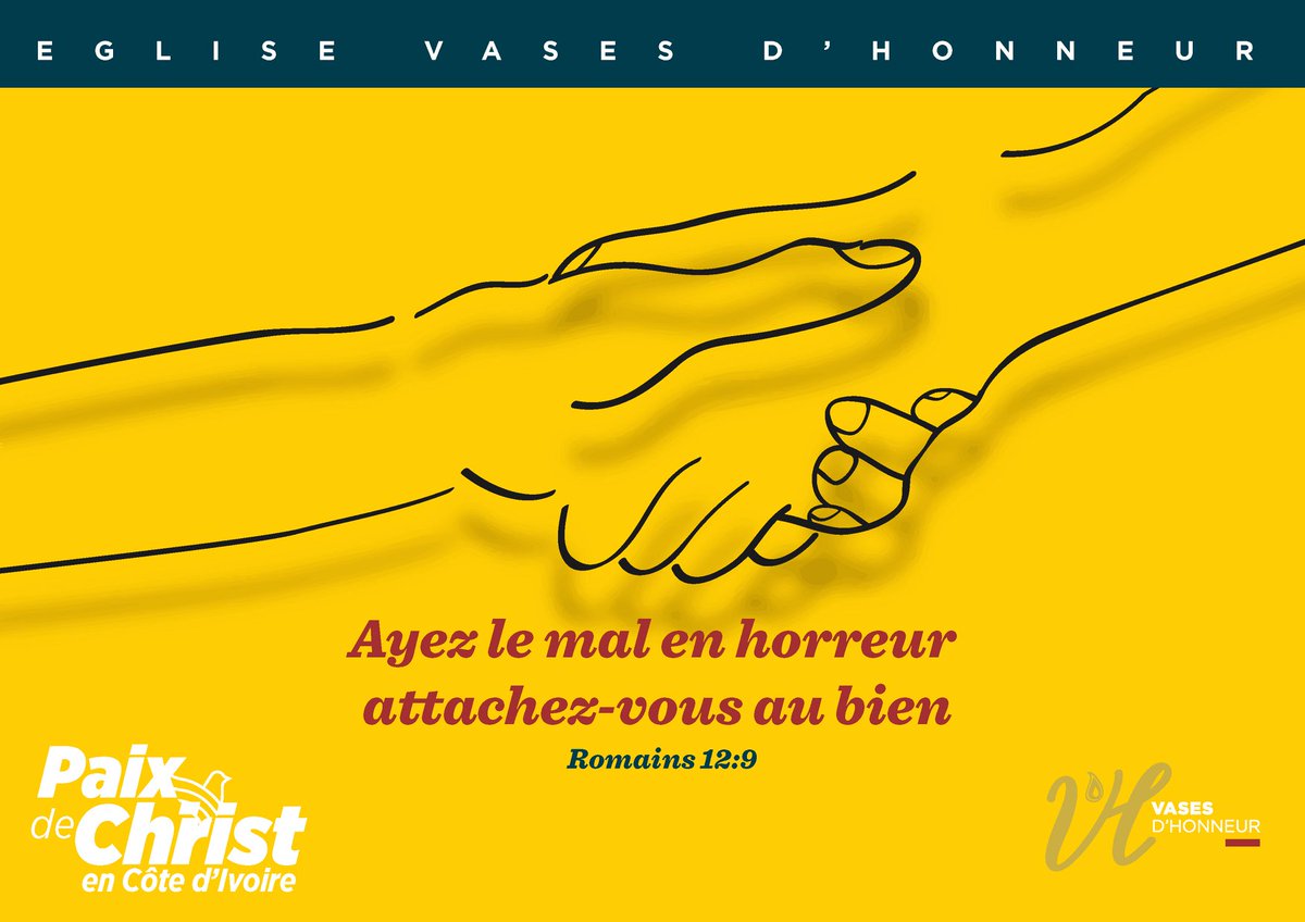 vasesdhonneur's tweet photo. Seigneur en ce jour nous te prions 🙏:

𝕁𝔼𝕊𝕌𝕊, Ôte toutes racines d'amertume, de colère, de haine, de division du coeur de tous les habitants de la Côte d'Ivoire 🇨🇮!

 #campagne #paixdechrist #vasesdhonneur https://t.co/MgvOmd9iMq