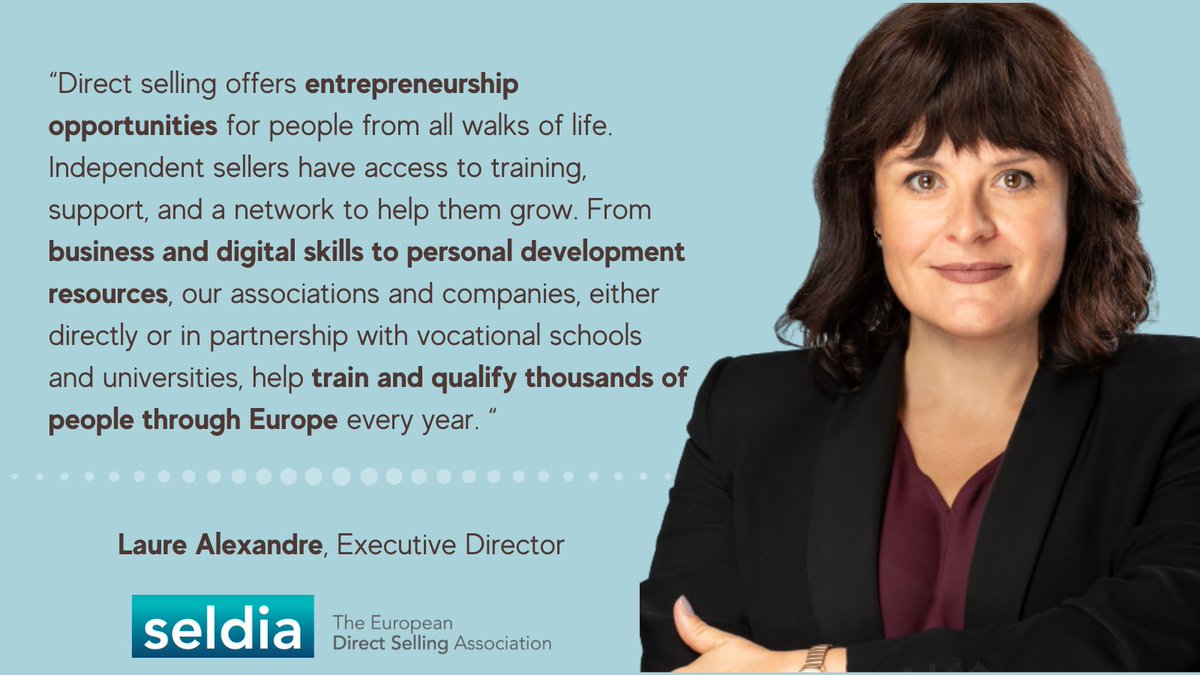 SeldiaEU's tweet photo. Direct sellers are the heart of our sector, and we make sure they are provided with various frameworks for upskilling and lifelong learning. 

#DirectSelling #EUVocationalSkills #DiscoverYourTalent https://t.co/mRoJaL8DQa