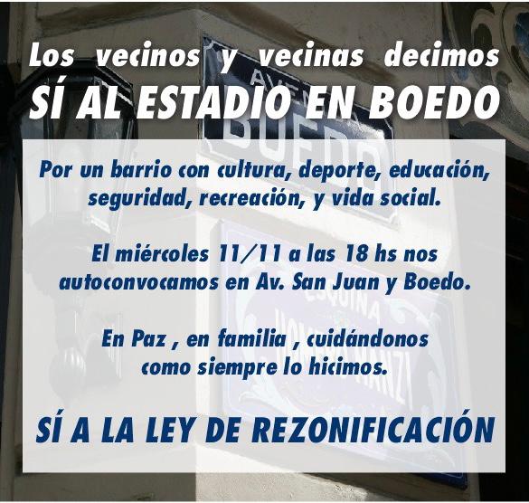 rezonificadoras's tweet photo. Vamos en busca de lo que es nuestro. No vamos a renunciar hasta que se haga JUSTICIA. #11N San Juan y Boedo. Movete Boedo, Movete !! Todos juntos podemos!! @vickyroldan @horaciorlarreta #SiAlEstadioEnBoedo #SiALaLeyDeRezonificacion @rezonificacion #Njh https://t.co/EfTXT5mgnd