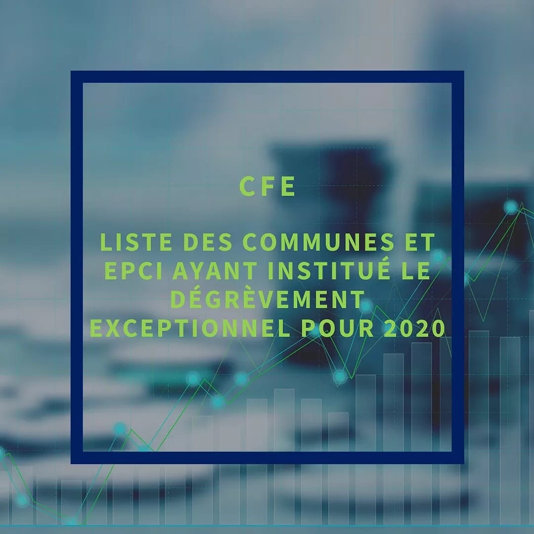 [CFE : liste des communes et EPCI ayant institué le dégrèvement exceptionnel pour 2020]
actualitesdudroit.fr/browse/affaire…

#Impot #Commune #Crise #Covid9 #Finance