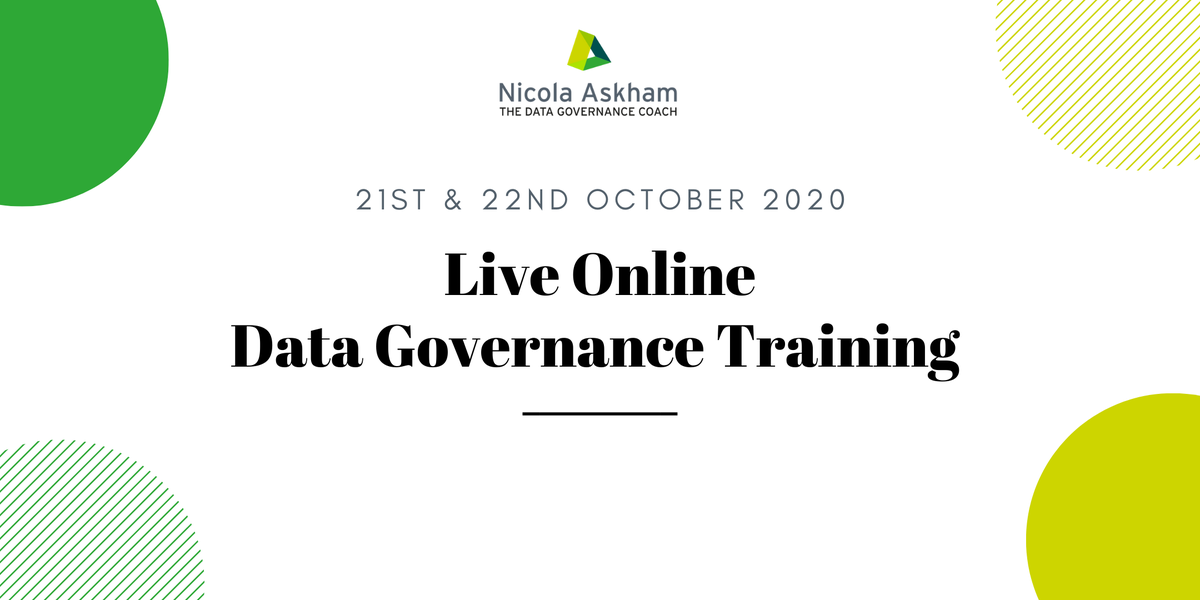 Nicola_Askham's tweet image. I&apos;ll be delivering my Data Governance Training course later this month, over the course of two days on 21st &amp;amp; 22nd October at 10 am, to suit North America times. Don&apos;t forget to secure your space here: ed.gr/cvo42 #datagovernance #tdgc #pragmaticsolutions