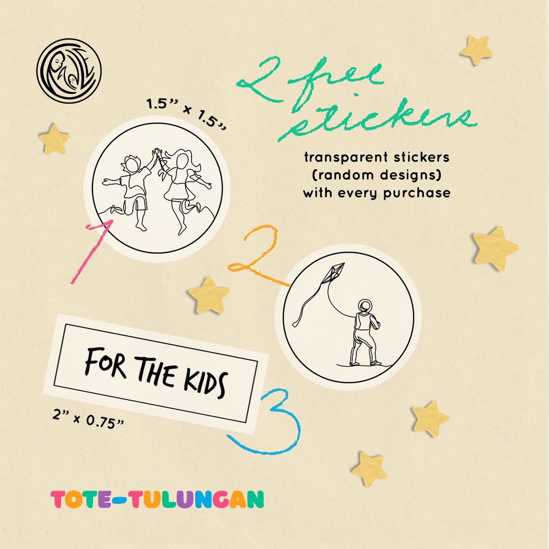 upcradle's tweet photo. Choose from 2 designs and get 2 FREE stickers! 

Best part? Your purchase can help a child from Gentle Hands,Inc.! 70% of the sales will be donated to buy children’s toys and homeschooling essentials. 💛

Order yours NOW for only Php 220.00 at https://t.co/xfarDeS8M1 https://t.co/lNCWpvnepS
