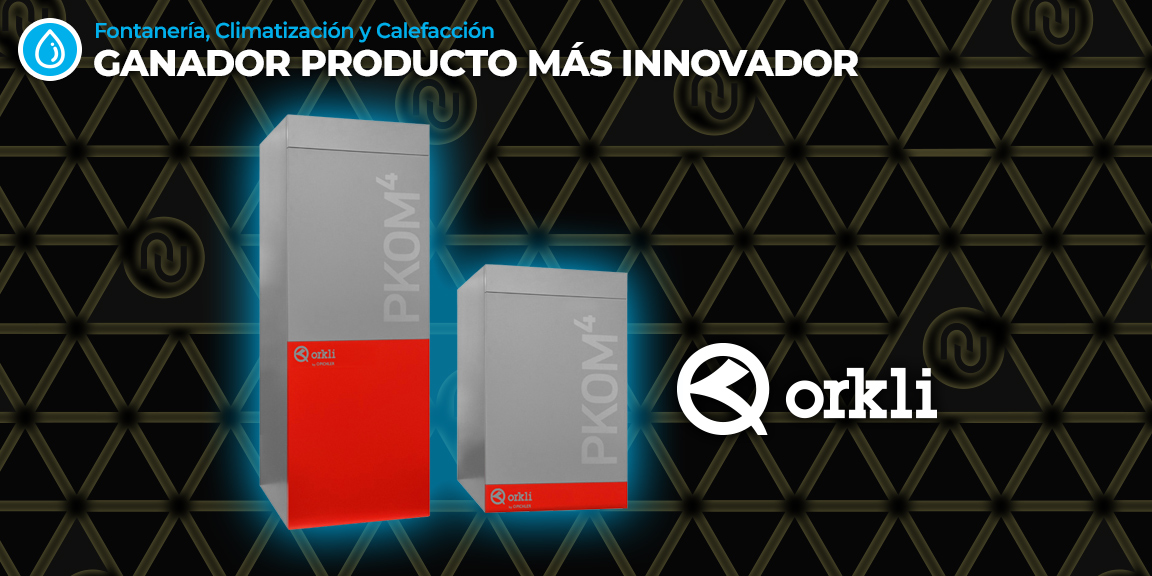orkligroup's tweet photo. PKOM⁴ Premio AUNA 2020 al producto más innovador 2020
Orkli logra un año más situar un producto entre los ganadores de los Premios Auna. El año pasado se logró el premio al Producto más Sostenible 2019 con el OKSOL y este año, el PKOM⁴ es el producto más innovador del año. https://t.co/nW68bH5FoS