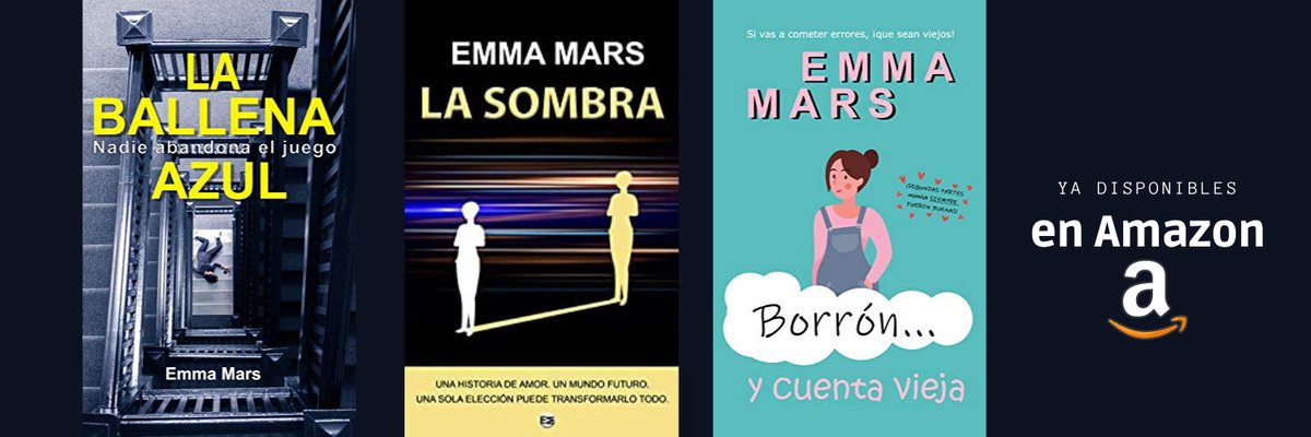 unachicademarte's tweet photo. ¿Si tuvieras que elegir entre novela negra, romance o distopía...? ¿Y si no tuvieras que elegir? Os presento mis tres nuevas novelas 😊👇✏️
-La Sombra: https://t.co/M7lSNEtxOs
-La Ballena Azul: https://t.co/TkFU5j4vlK
-Borrón... y cuenta vieja: https://t.co/RV2DlmM7IR https://t.co/vvkaPjvVaJ