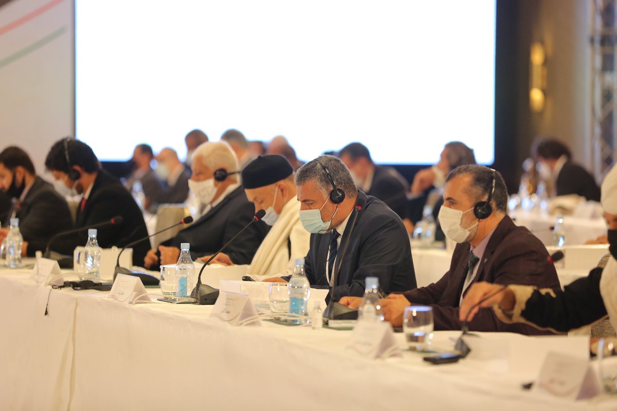 UNSMILibya's tweet photo. A/SRSG Stephanie Williams, at the opening of #LPDF: 'I am speaking to you at a time of rare optimism. After 18 months of war, and many years of crisis, I believe there is finally a glimmer of hope'. #Libya_First https://t.co/HJU1nfj0ZK