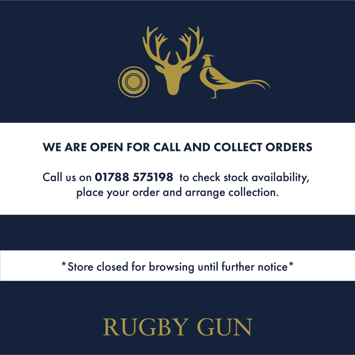 We are open for call and collect orders! 📞