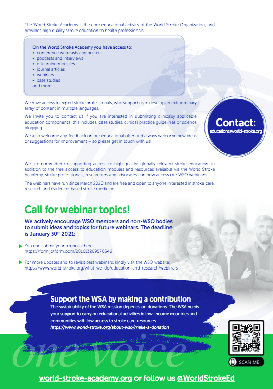 WorldStrokeEd's tweet photo. Join the World Stroke Academy 🎓

We've created a flyer 📰 to give you a better idea of
1⃣𝒘𝒉𝒐 𝒘𝒆 𝒂𝒓𝒆 , 2⃣𝒘𝒉𝒂𝒕 𝒘𝒆 𝒅𝒐 and 3⃣𝒘𝒉𝒚 𝒘𝒆 𝒅𝒐 𝒊𝒕.

If you have , get in touch with us / send us a DM! 📩

-Gustavo, Anita, Alina, Rodrigo and Flor- 👥 https://t.co/txNdIEmGX3