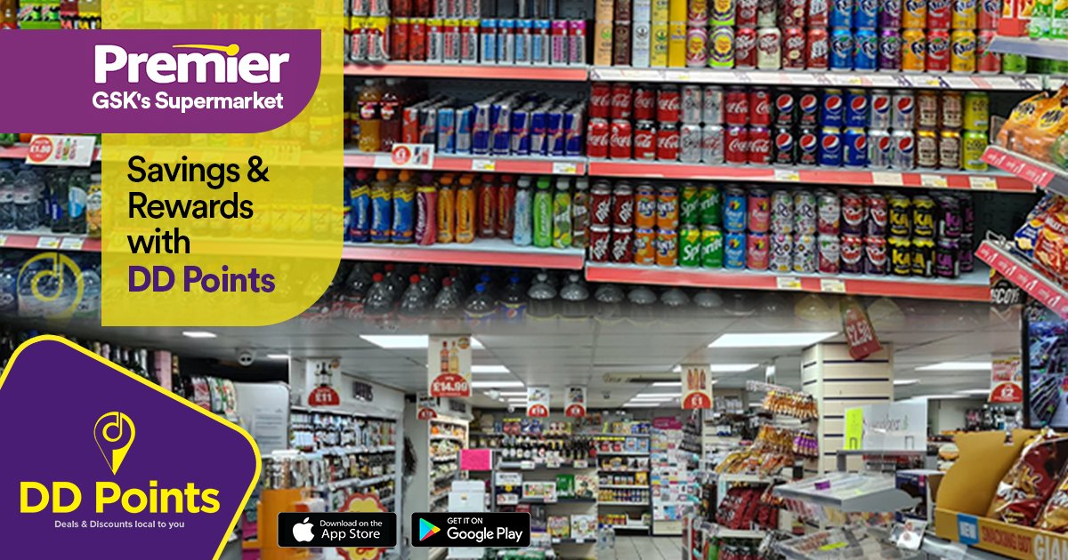 Thirst-Quenching Deals with DD Points! Now shop at Premier GSK's Supermarket for some great snacks, chips, soft drinks &amp;  chilled beers.

#MondayMotivation .
#DDReward #DDPoints #offers #redeem #deals
