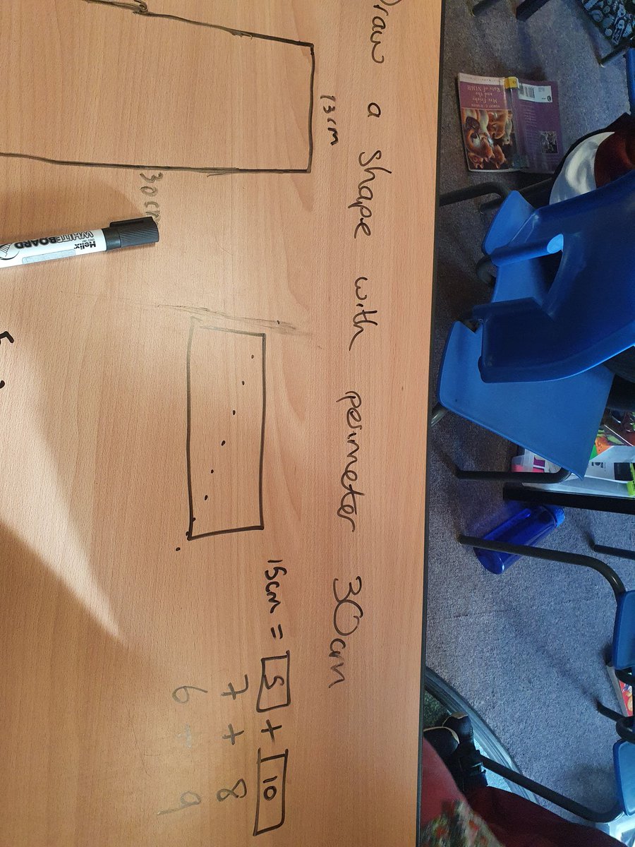 AMGnichuana's tweet photo. Nothing like Maths on their desks to spark enthusiasm about measuring and calculating perimeter! #year4 #perimeter #noworksheets #stmatthews https://t.co/Gt3J2OmyGv