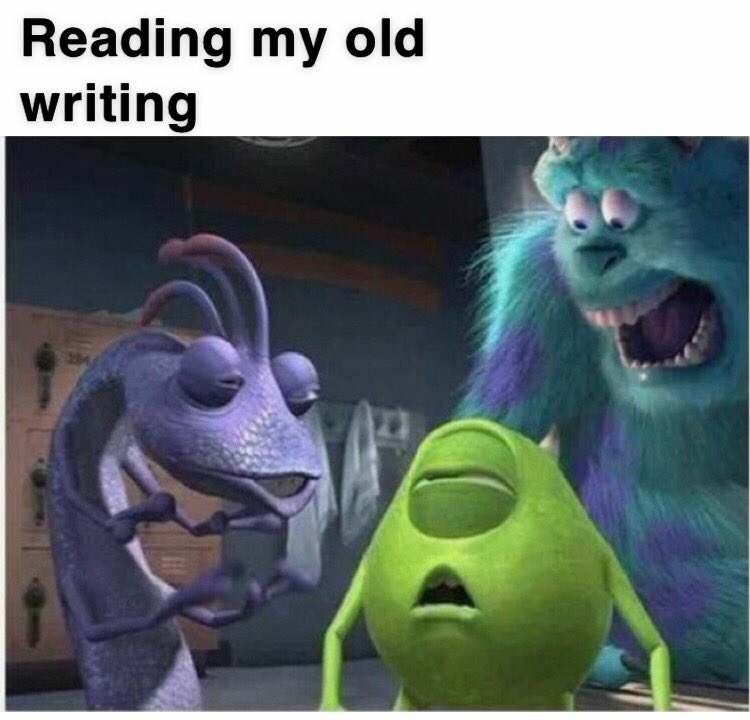 ropeslitjournal's tweet photo. Iβm not sure which facial expression is more accurate.
I did come across some old secondary school essays recently. Letβs just say myself and Sully were looking similar.
#writersknow #earlydays #relatable #ropes https://t.co/9XFhuBng1j